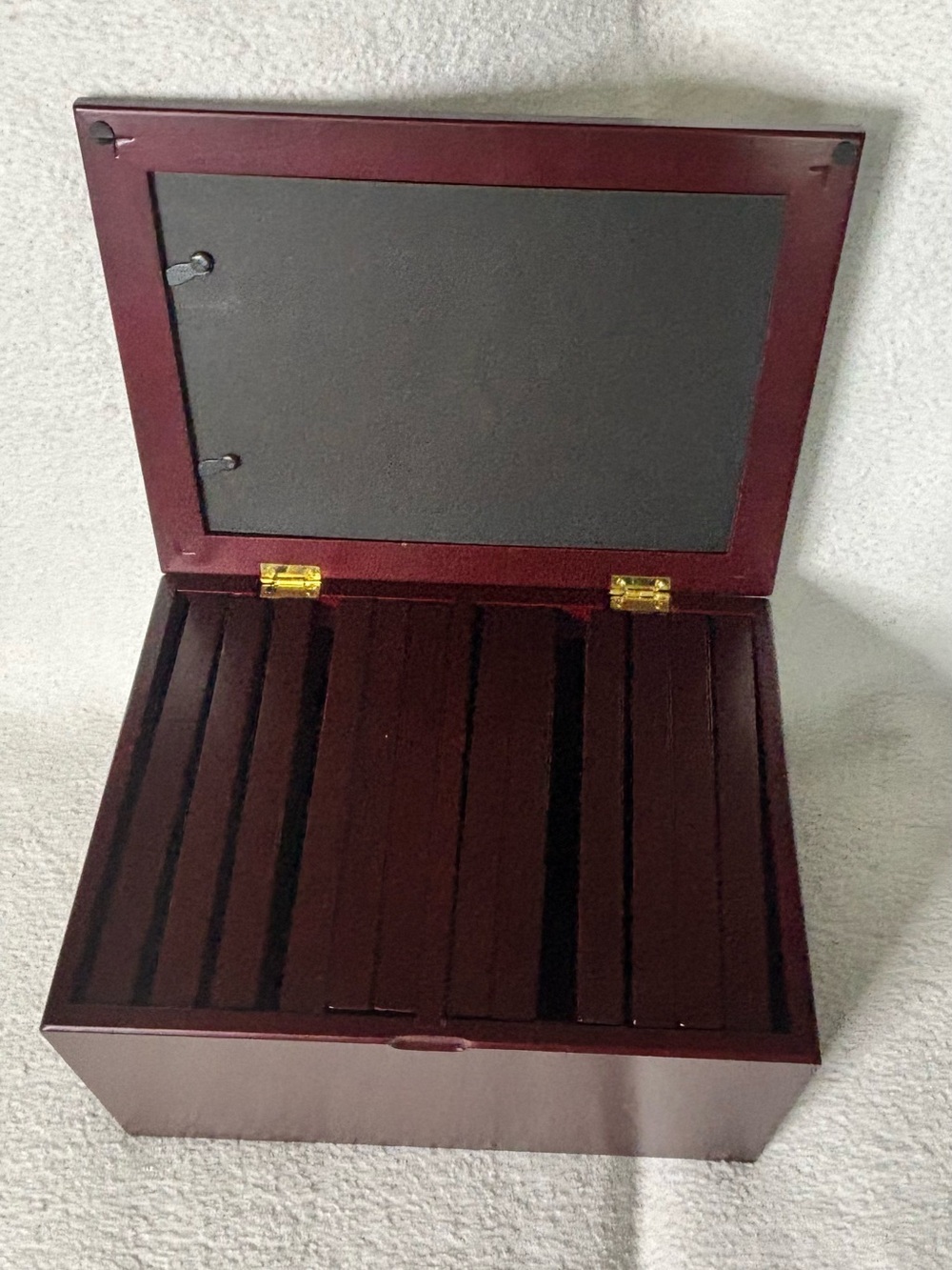 Vintage Style Wood Photo Album Storage Box Removable Picture Frame Set